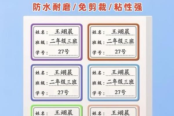 幼儿园姓名贴防水防撕姓名定制
