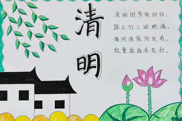 清明文化主题手抄报-一二三四年级手抄报清明节