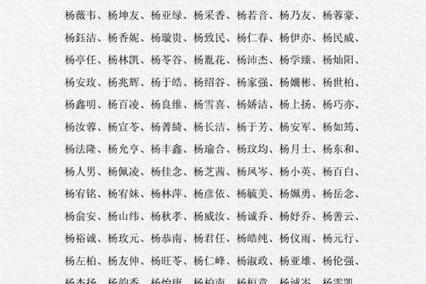 姓名后带扬男孩姓名