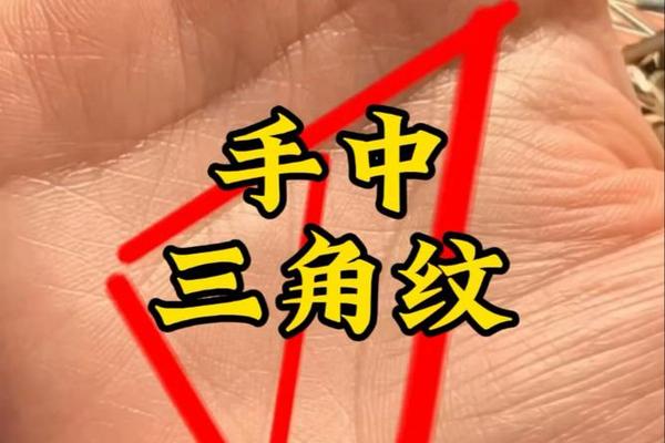 手掌三角纹里还有颗痣纹掌相—手相真正的三角纹图