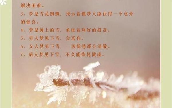 梦见下大雪地上的雪很厚男士(男人梦见雪是吉兆发财) 梦见下大雪地上的雪很厚男士(男人梦见雪是吉兆发财)