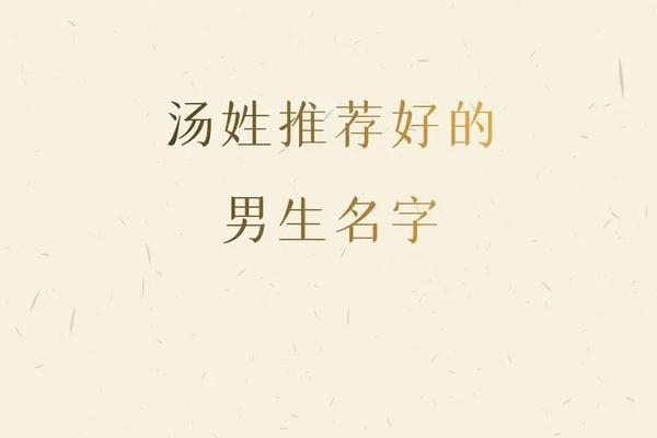 汤姓名字大全