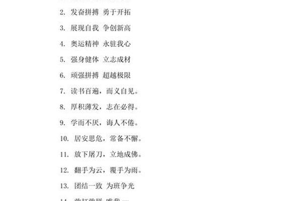 八字口号霸气