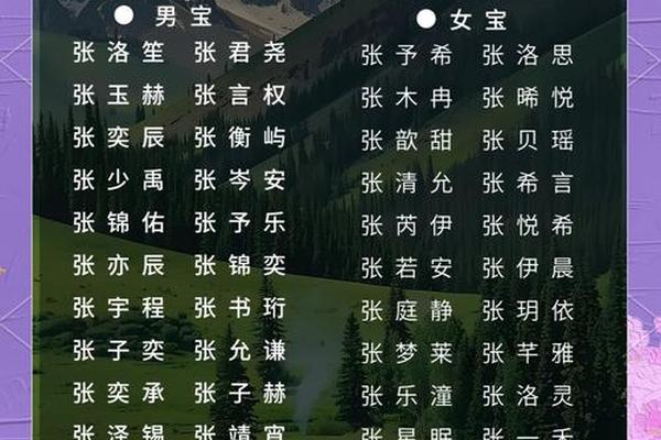满分张姓名字