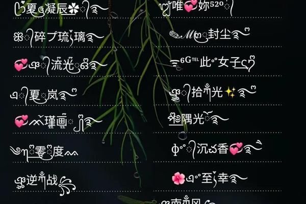 姓名排版帅气网名