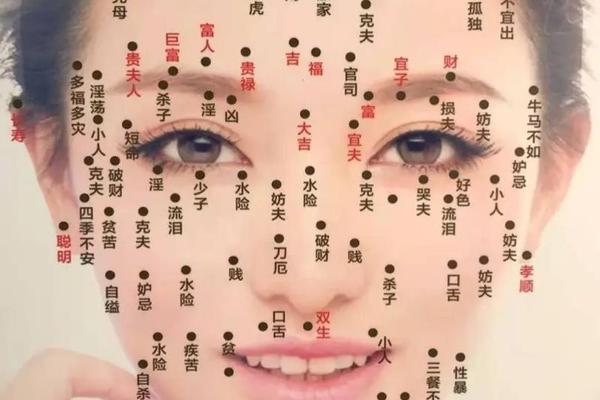 脸痣图相解图头像女生 女人脸部黑痣图解