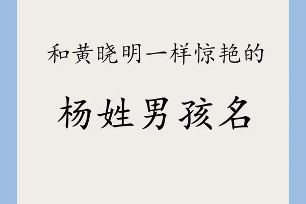 姓名后带扬男孩姓名