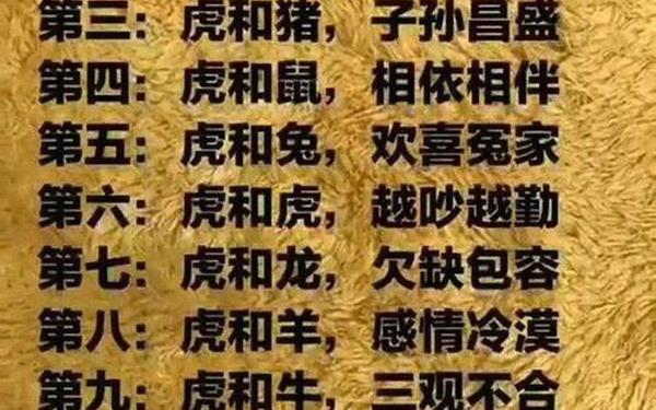 生肖虎配什么属相 虎男最忌三个属相 生肖虎配什么属相 虎男最忌三个属相