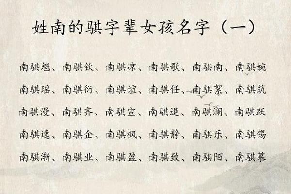 姓名 南字起名