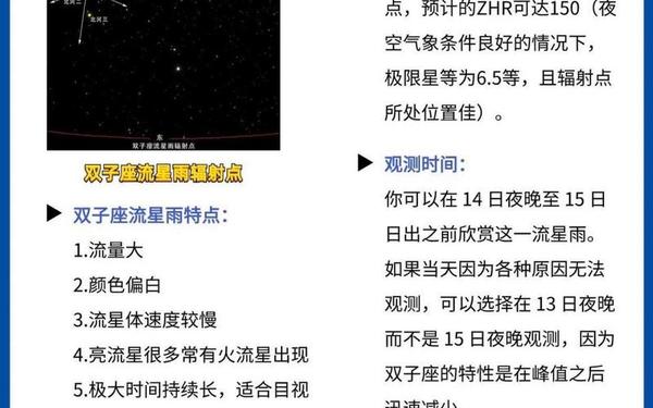上海双子座流星雨-双子座流星雨时间表