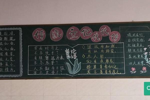 徽州文化黑板报 传统文化黑板报图片