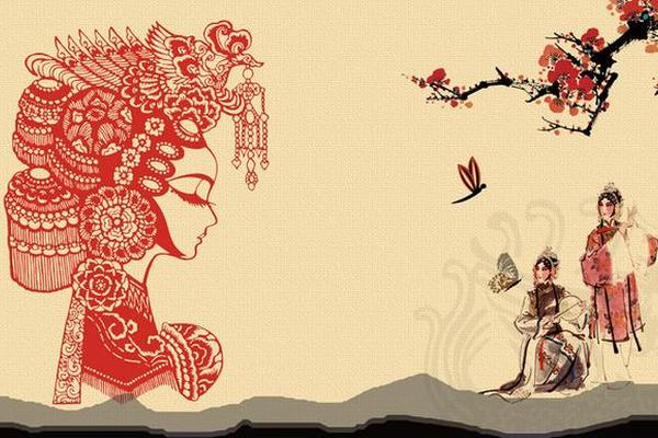 戏曲艺术ppt免费模板-戏曲ppt背景专用图