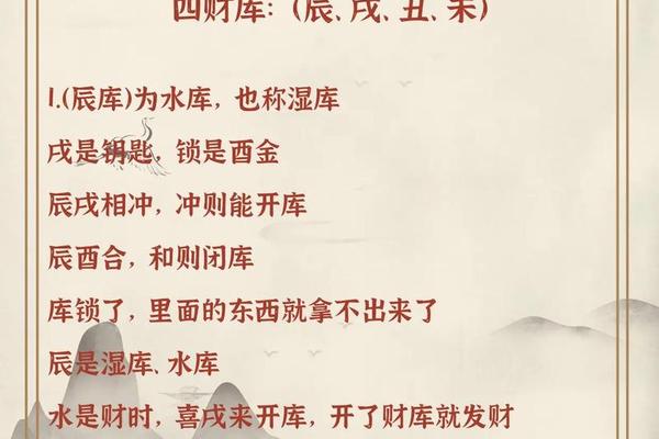八字四大财库