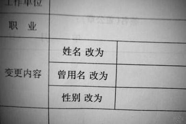 姓名更正和姓名变更区别