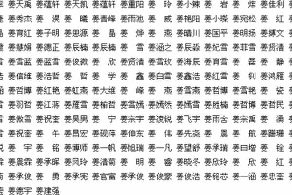 姜八字