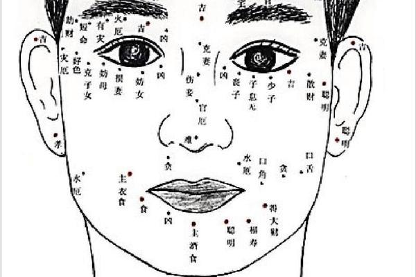 麻衣相16痣-女人痣相图解