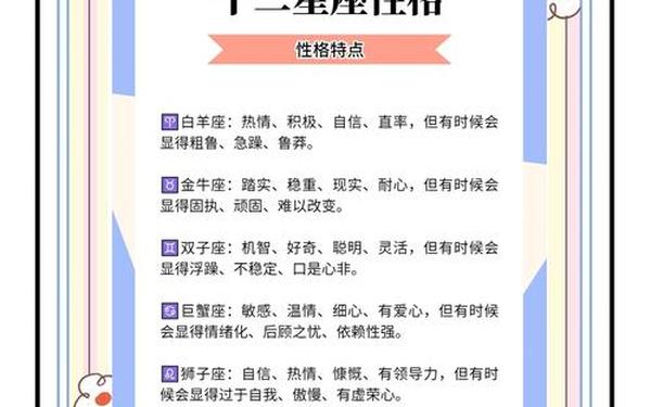 11月是什么星座性格—12星座性格特点