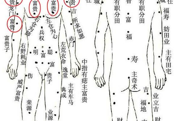 算命看痣相;身上有痣 算命图解 算命看痣相;身上有痣 算命图解