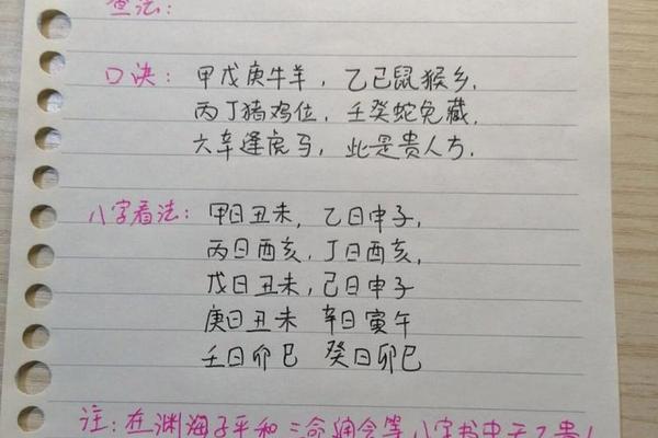 天乙八字