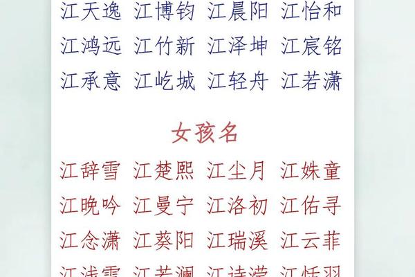 江姓宝宝起名