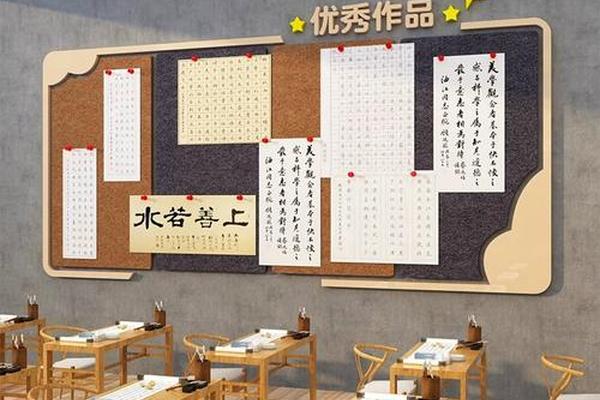 书法文化墙布置小学-小学文化墙创意设计图片大全