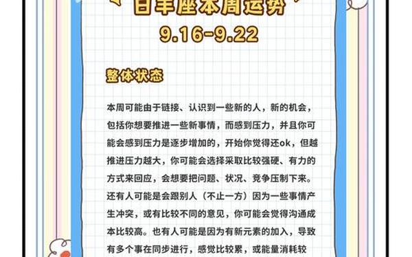 白羊座今日运势9月运势—白羊座今日运势