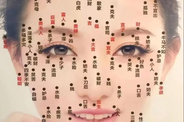 女子痣相大全图解 脸上—女人痣相图解