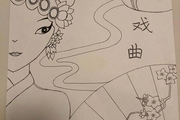 戏曲文化传承绘画、戏曲 绘画