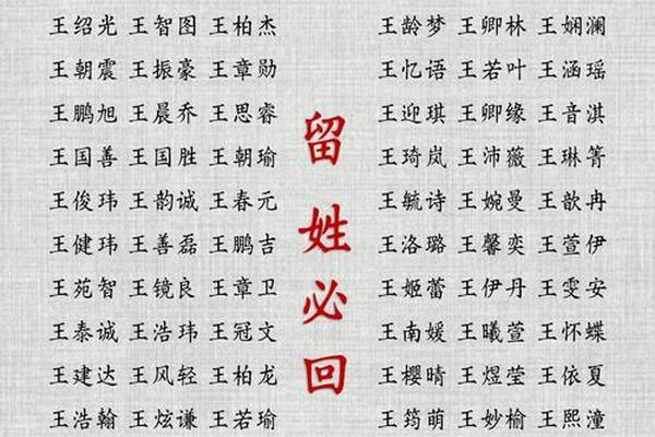奇葩王姓名字